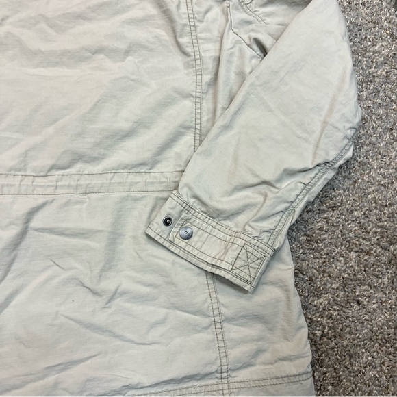 Calvin Klein Jeans beige utility jacket womens size L button zip up - Picture 12 of 16